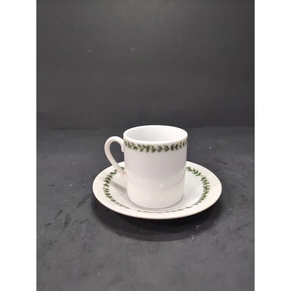 Andrea by Sadek Porcelain Tea Cup and Saucer, Demitasse, Floral Butterfly Design - Picture 3 of 12